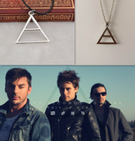 30 Seconds To Mars Silver Triad Triangle Necklace