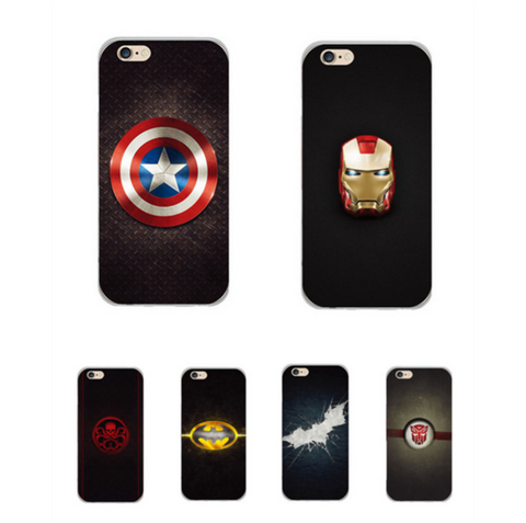 Super&Bat man Captain America Mobile Phone Cover for iphone 6 6S