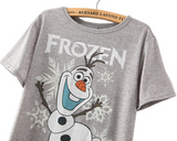 Women cute frozen snowman T shirt