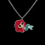 The Little Mermaid Pendant Short Chain Necklace