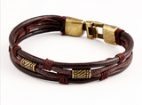 Fashion Latin Rope Chain Leather Bracelet