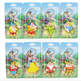 Princess Snow White and Seven Dwarfs Soft Rubber Doll Figure Keychain