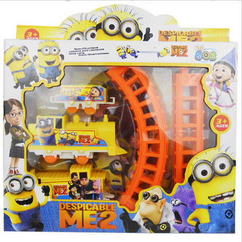 2015 New Despicable Me Minions Figure Electric Train Track