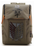 Outdoor travel canvas backpack school bag Attack on Titan