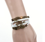 Retro Rope Owl Wings Bracelet