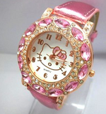 leather strap Hello Kitty Crystal Watches