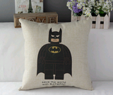 Linen Cotton Super Heros Decorative Pillow