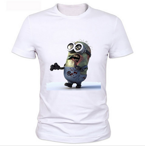 T Shirt Men zombie Minions and the walking dead