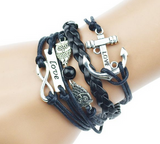 2015 Multilayer Braided Bracelets Charm Bracelet