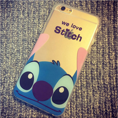 Silicone clear phone Case Stitch for iPhone 6 6 Plus 6s Plus 5s 5 5c 4 4s