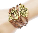 2015 Multilayer Braided Bracelets Charm Bracelet