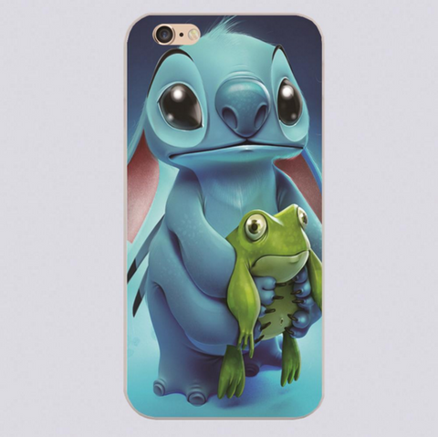 Stitch and frog cell phone cases for iphone 4 4s 5 5c 5s 6 6s plus