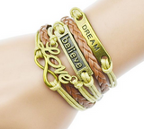 2015 Multilayer Braided Bracelets Charm Bracelet