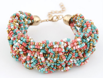 Sunshine Bohemian style colourful beads charm Bracelets