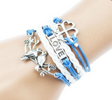 2015 Multilayer Braided Bracelets Charm Bracelet