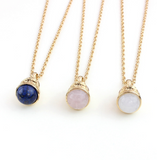 2015 long super natural texture ellipse necklace