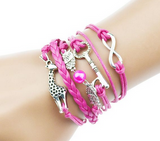 2015 Multilayer Braided Bracelets Charm Bracelet