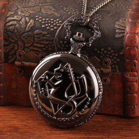 New Black Tone Fullmetal Alchemist Pocket Watch