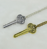 Sherlock Holmes 221B key pendant necklace