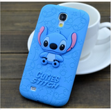 Lovely Stitch case For samsung galaxy s3 s4 i9300 i9500 cute 3d