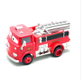 Pixar Cars 2 Red Firetruck Deluxe Fire Truck Metal Toy Car Loose Diecast