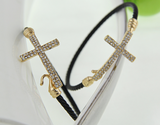 Crystal Rhinestone Cross Alloy Bracelets