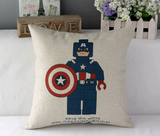 Linen Cotton Super Heros Decorative Pillow