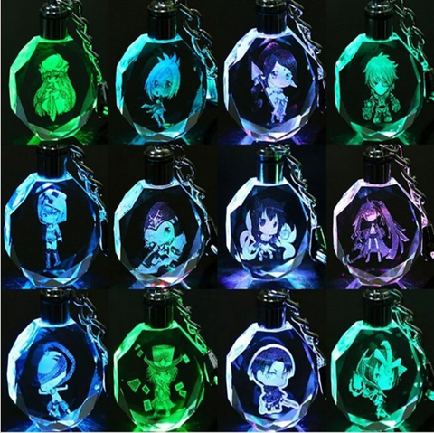 LOL Key Ring Pendant Crystal Flashing LED Light