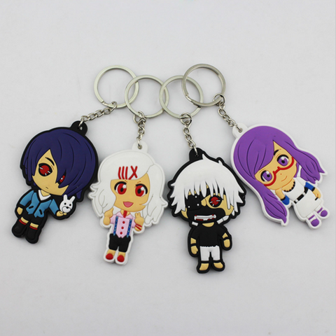 4pcs/lot Anime Tokyo Ghouls Pendants Soft PVC