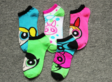 cotton socks funny cartoon Powerpuff Girls