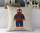 Linen Cotton Super Heros Decorative Pillow