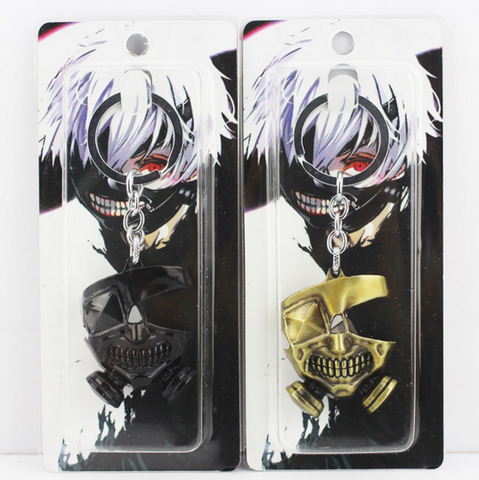 Tokyo Ghoul Ken Kaneki Mask Keychain Pendant Figure Toy Metal