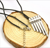 Peter Pan Magic Flute Vintage Rope Leather Necklace