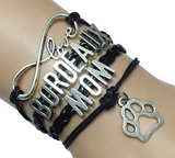 Love Bordeaux Mom Leather Bracelet