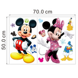 Mickey Mouse Minnie Vinyl Mural Wall Sticker