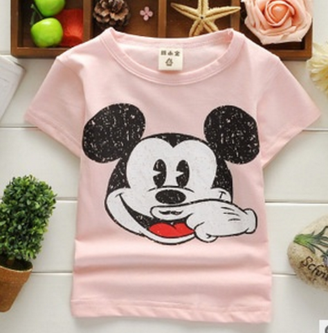 mickey mouse cotton t-shirts baby boy's printed