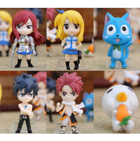 Fairy Tail NEW SET 6PCS MINI FIGURES