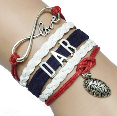 Love DAR Football Team Bracelet Bangle