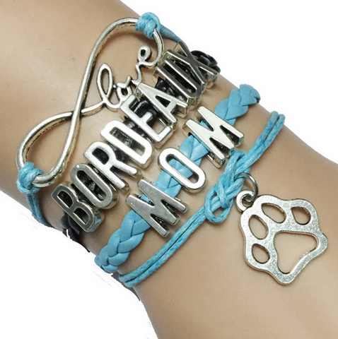 Blue with Black Bordeaux Mom Bracelet