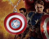 Superhero Captain America shield necklaces