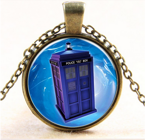 Hot Sale Vintage Police Box Necklace