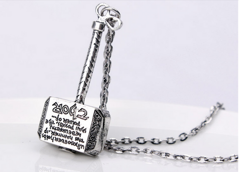 Thor Hammer Dark World Pendant Necklace