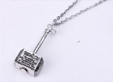 Thor Hammer Dark World Pendant Necklace