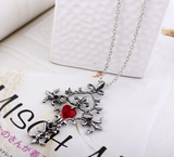 Vampire Diaries Red Cross Pendant Necklace