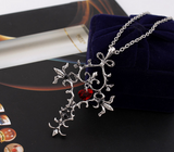 Vampire Diaries Red Cross Pendant Necklace